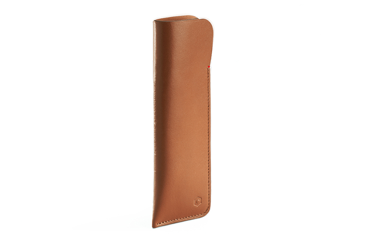 Caran d'Ache Leren Pen Etui voor 2 pennen Camel